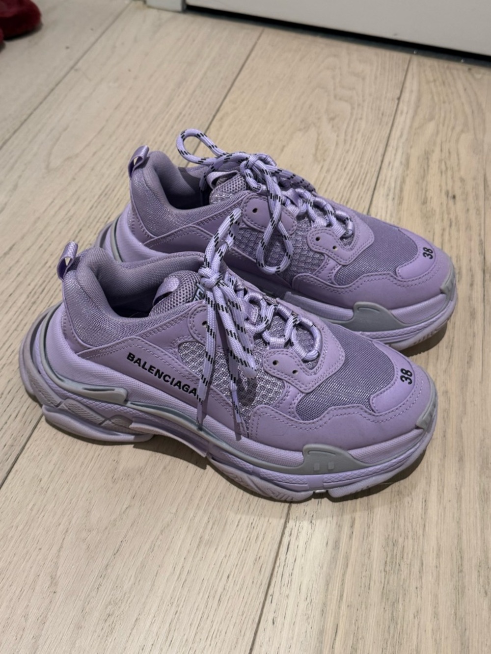 Lavender Balenciaga Chunky Sneakers - Size 38 - Picture 3 of 3